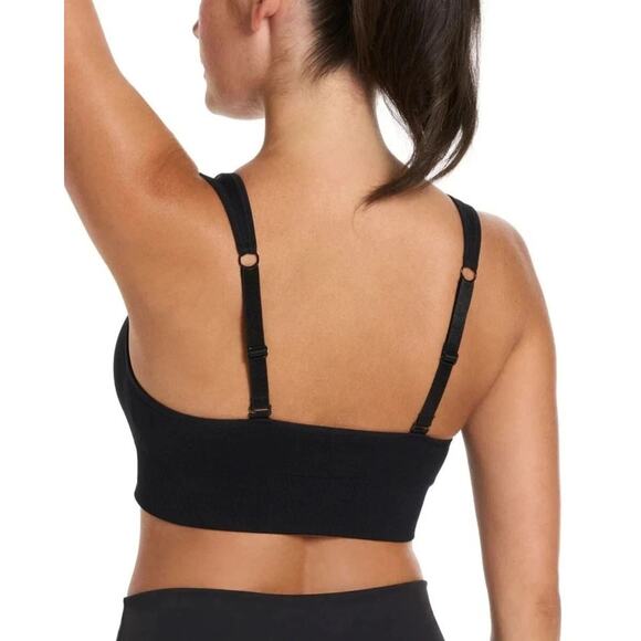 Puma Seamless Sports Bra 2-Pack (Size L) Black/White/Purple/Gray - Picture 2 of 13